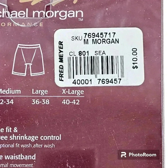 Vintage Michael Morgan performance cycle shorts cotton navy Large NIP - Picture 4 of 5